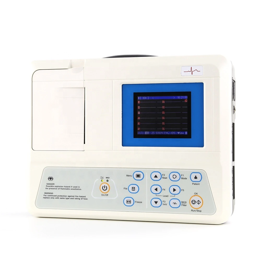 High Quality 12 lead 3 Channel Portable Electrocardiograph ECG Machine ECG-R3303B