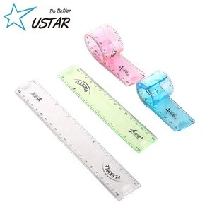 high quality 15/20cm Student Plastic Flexible Ruler