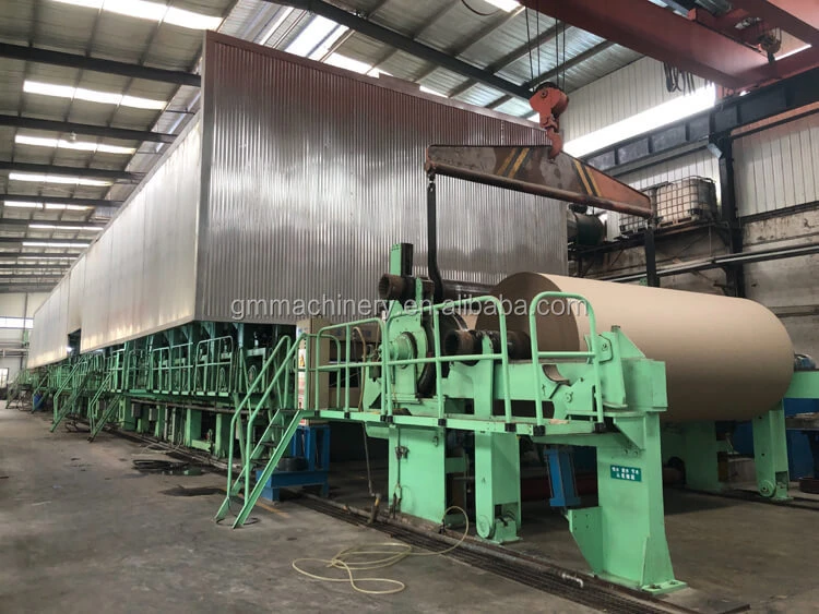 High quality 80 gsm brown kraft paper roll making machinery fluting testliner paper production line