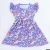 High quality boutique kids clothing milk silk cartoon character prints summer baby clothes birthday party girls dress