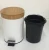 Import High Quality Cold steel plastic Small Bathroom Waste Bin with bamboo lid from China