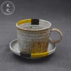 High Quality Customized Creative hand-painted Coffee/ Tea Mug cup With Saucer Coffee Cup Ceramic mug