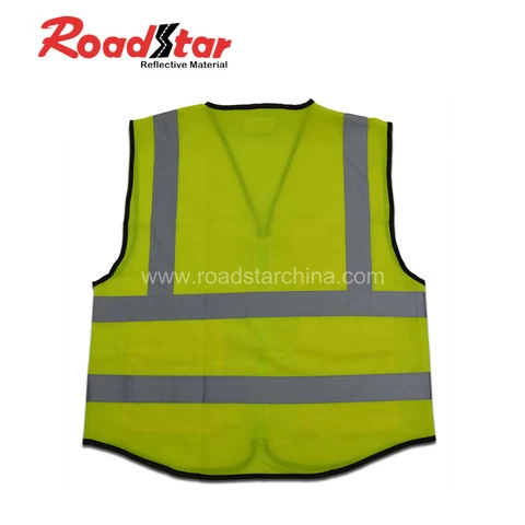High quality double pocket reflective safety vest for industrial safety