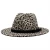Import High Quality Fashion Simplicity Leopard Fedora Flat Wide Brim Hat With Black Hat Belts Women And Men Felt Hat Wholesale from China