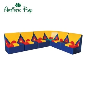 High quality indoor soft play accessories children combination sofa