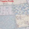 High Quality Light Blue Floral Luxury 100% Cotton Patchwork Pillow Cover Cushion Cover