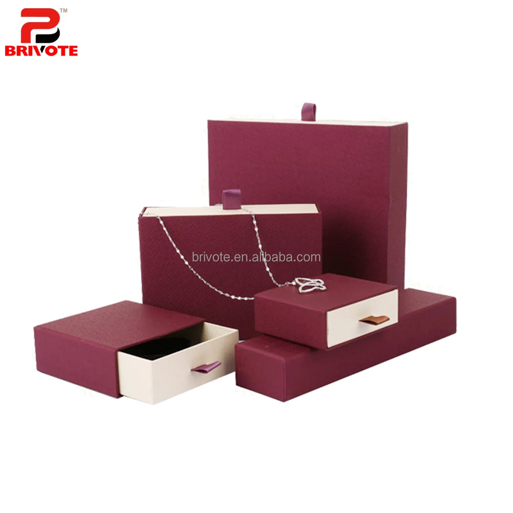 High quality luxury leather jewelry packaging gift box