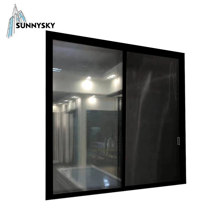 High quality minimalism narrow border huge aluminum sliding glass window for home