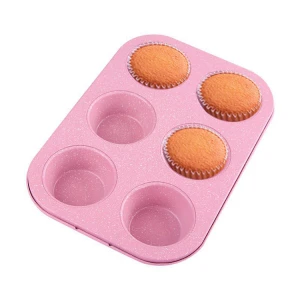 High Quality New Products Manufacturers Wholesale Hot-selling Pink Color Non-stick Carbon Steel Bread Cake Baking Pan  5PCS Set