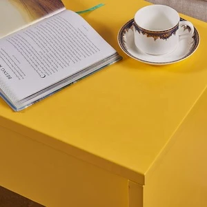 High Quality Yellow MDF Small Side Coffee Table Portable Snack Table