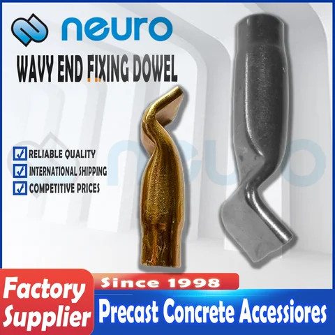 High Quality Yellow Zinc Plating Steel Wavy Tail  Fixing Insert for Building Material