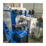 High speed extrusion line with PVC LDPE PP triple co-extrusion crosshead and double layer extrusion machine