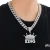 Import Hip-Hop Men Crown King Letter Pendant Necklace Trendy Brand Personality Inlaid Diamonds Hip Hop Cuban Chain from China