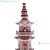 Import Home Decoration 7-Layer and 8-Layer Flower Pattern Red Ceramic Pagoda from China