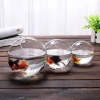 Home Decorative Handmade Borosilicate Clear Round Glass Ball Fish Bowl with Open Hole
