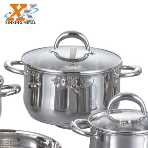 Home Ecofriendly Aluminum Stainless Steel Kitchen Cookware Set With Hollow Handle