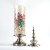 Import home furnishing decorative glass vase with bronze stand and lid from China