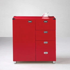 Home furniture living room furniture modern cabinet wooden cabinet metal frame legs storage cabinet with drawers
