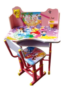 Home use Blue Color Kids Study desk and chair