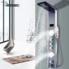 Hot Cold High Flow Mixer Air Injection Shower Heads Bathroom Rainfall Shower System Sets