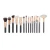 Import Hot Sale Fashion 15pcs Makeup Brush Set Cosmetic Make Up Tools Kit Womans Toiletry Kit with bag from China