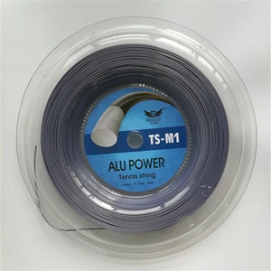 Hot sale quality alu power   polyester tennis racket string of Grey reel 660ft 1.25MM