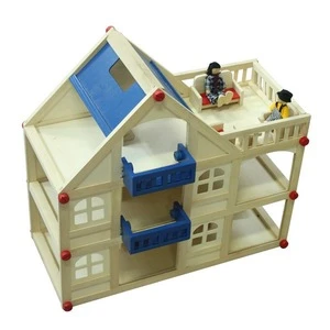 Hot sales DIY Wooden Doll House with furnitures