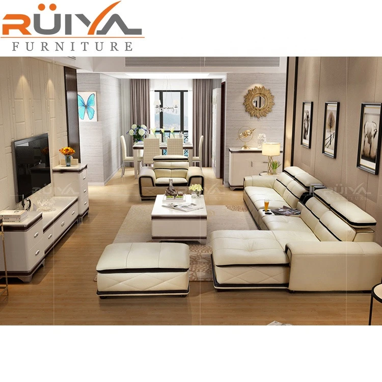 Hot seller China manufacturer sofa set designs living room furniture with side table
