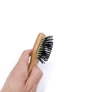 Hot-selling Customizable logo Antistatic Bamboo Pin mini pocket hairbrush for all hair types