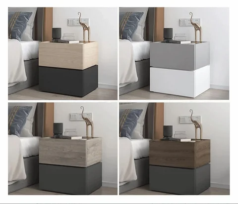 Hot-selling gray bedside tables light luxury bedside table bedside safe table