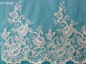 hot selling products embroidery beaded lace motif , embroidery lace fabric , lace embroidery