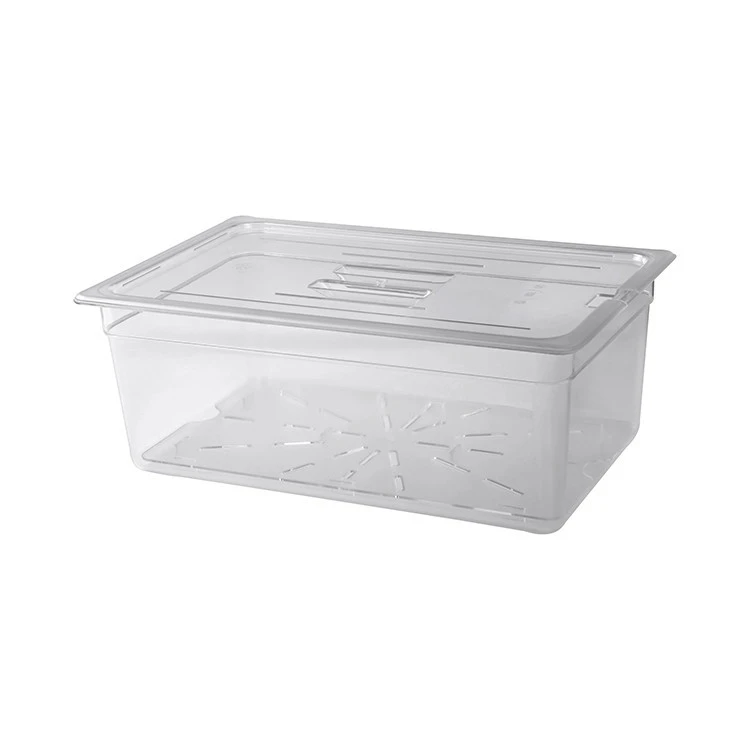 Hotel Buffet Warmer Pans  Unbreakable PC GN Food Pans Container 1/1 Full Size Gastronorm Food Storage Container