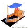 Hotsale Wooden Boat Sandbox High Quality 2kids 1 sandbox Outdoor Wooden Kids Sandpit For Children