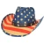 Import Independence Straw Cowboy Hat USA American Flag Hat Stars and Stripes Printed Straw Hat from China