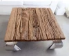 Indian Railway Sleeper Wood Coffee table End Table Curved Leg Coffee Table