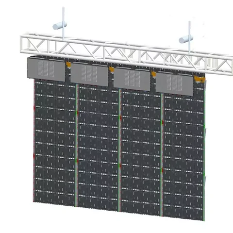 Buy Indoor Outdoor Led Panel Wall Screen 1x2m Foldable Led Curtain P3.9 ...