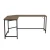 Import Industrial home furniture l-shape corner writing table wood metal frame l shape  pc computer desk table from China