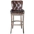 Import Industrial Style Oak Wood Frame Antique Leather Bar Stool from China