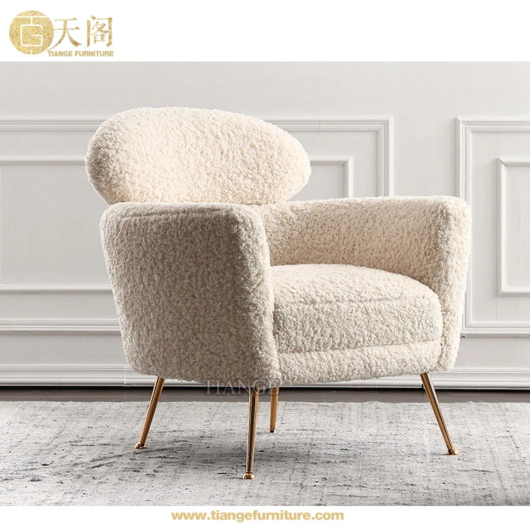 ins hot sale living room furniture Sheepskin Jet accent chair