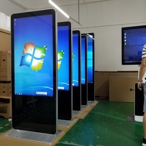 Interactive totem 55 inch touch screen media player digital kiosk player advertising screen