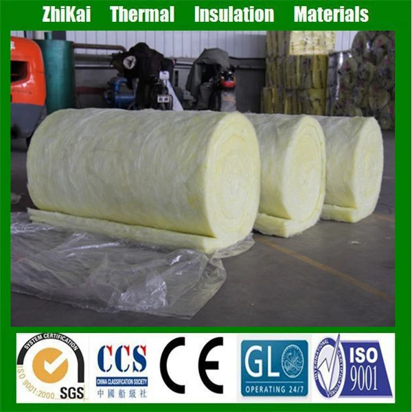 Interior wall sound insulation R11 glass wool roll, Thermal insulation Fiber Glass wool
