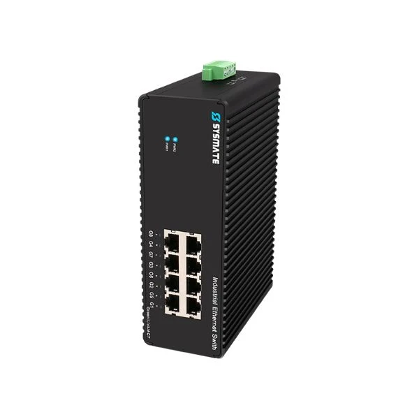 IP40 Media Converter 100M unmanaged POE Switch industrial Ethernet switch with 8 rj45 ports