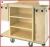 Import iron with wood medical push cleaning trolley cart from China