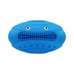 Juice Pet Manufacturer Wholesale Rubber Rugby Squeaky Toys For Dogs Teeth Cleaning Dog Chew Toys