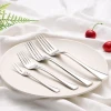 JUJU B370 Luxury Flatware Knife Fork Spoon Banquet Silver Mirror Elegant Wedding Stainless Steel Metal Cutlery Set