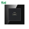 KAIJ Tempered Glass panel HDMI socket with plug Socket Power Outlet wall socket