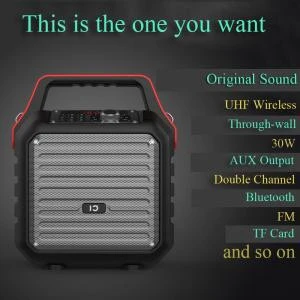 Karaoke system equipment 30w portable bluetooth speakers professional audio