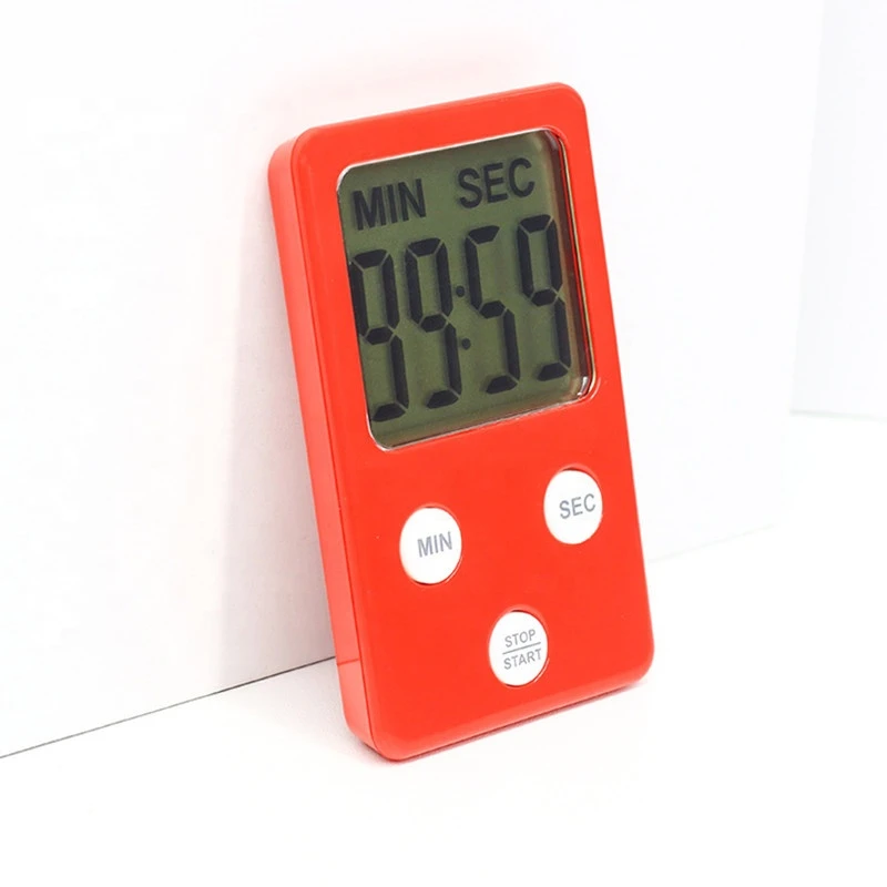 KH-TM066 Custom Logo Kids Mini Plastic Cube LCD Display Digital Countdown Timer with Magnet