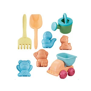 Kids Beach Toys with Animals Molds,Truck Bucket,Shovels Tool Kit, Watering Can, Wheat Straw Plastic Material Gift for Boys