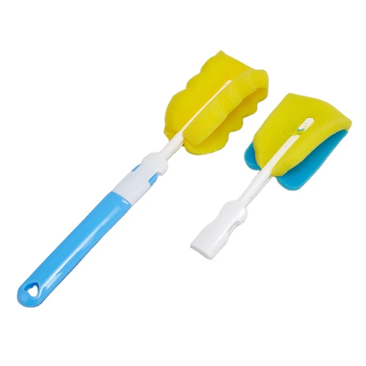 Kitchen Accessories Plastic Handle Cup Bottle Cleaning Sponge Brush